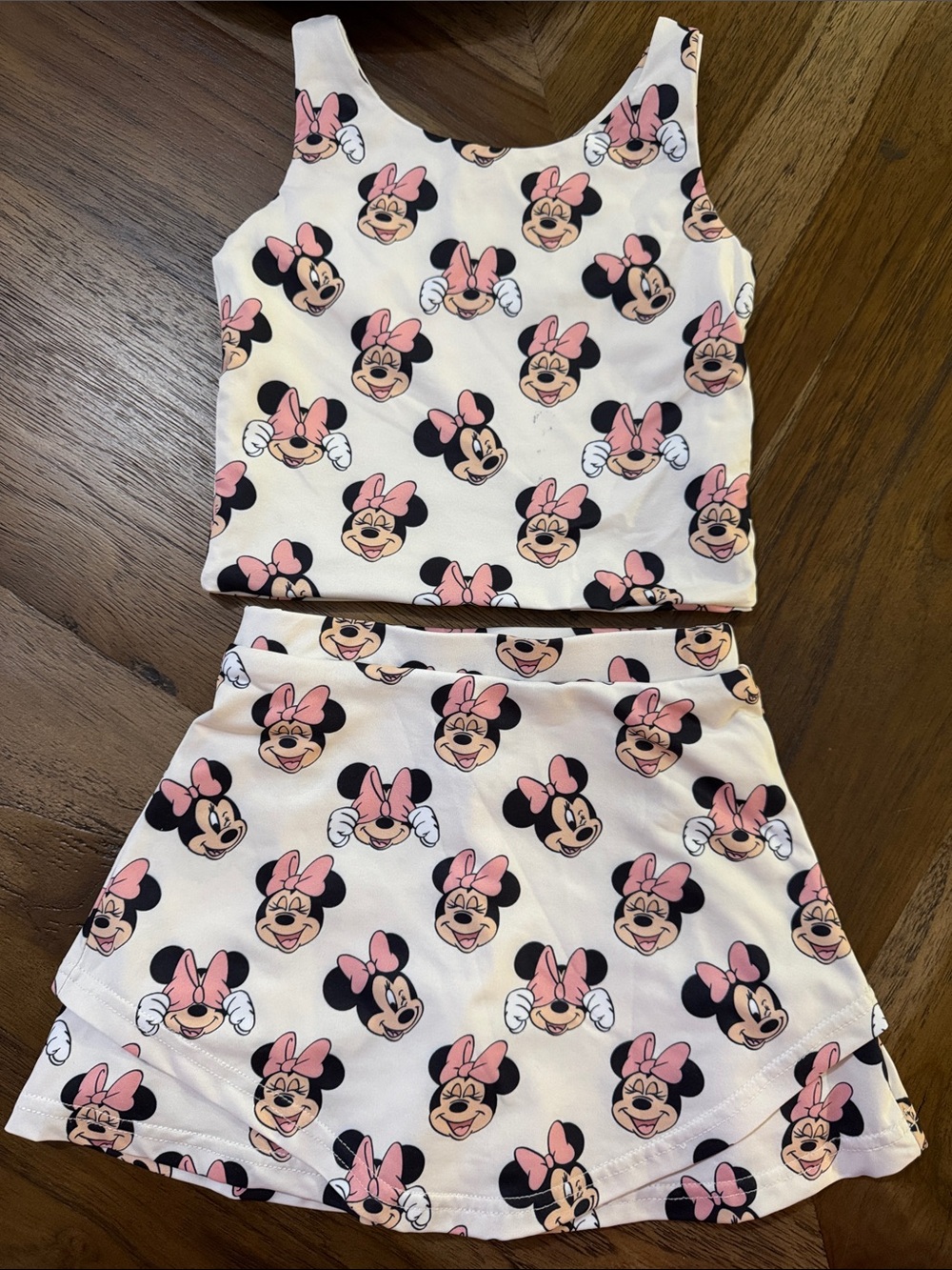 Girls' Pink Minnie Mouse tank/Skort Set